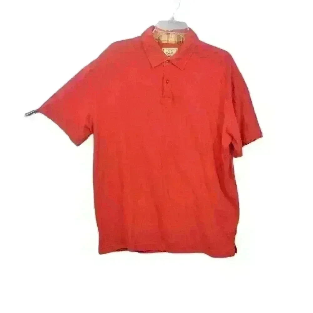 JOS A BANKS Mens CORAL RED Polo Shirt TAILORED FIT Top Lightweight size XL